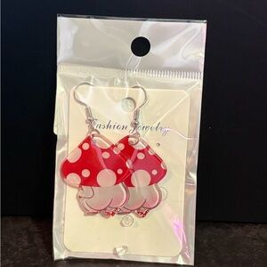 Funny Red Mushroom Earrings